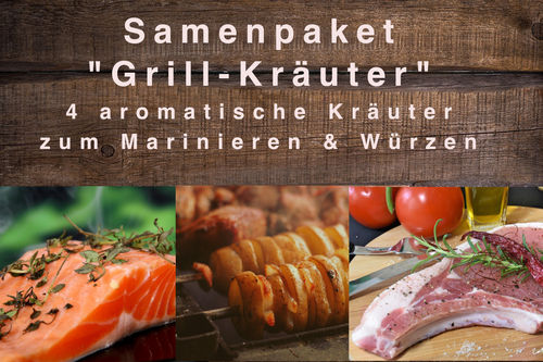 Samenpaket "Grill-Kräuter" 4 aromatische Kräuter